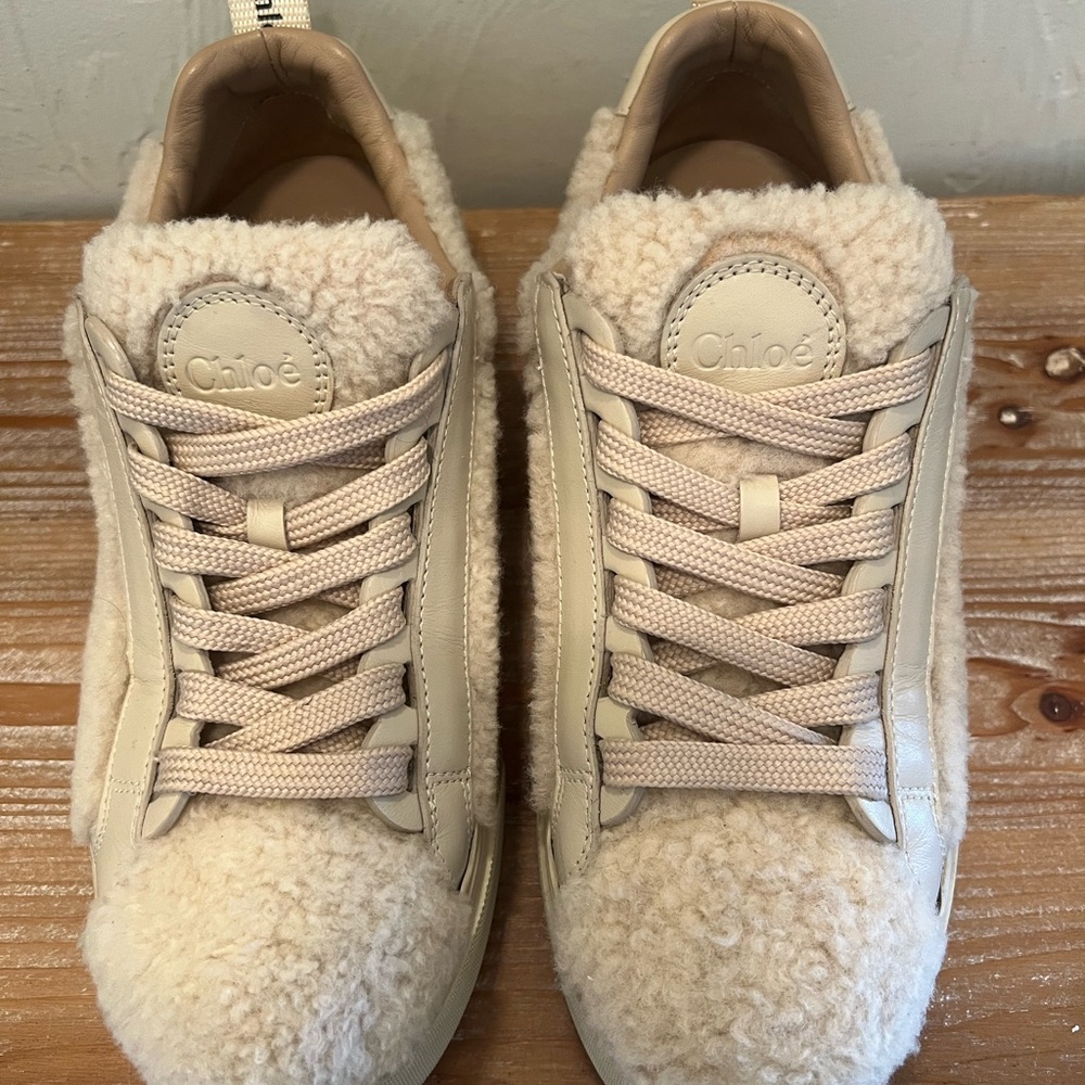 Chloe Lauren Shearling Women's Sneakers. Size 37